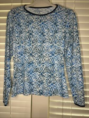 Women’s New Long Sleeve Crew Swim Tee XS
